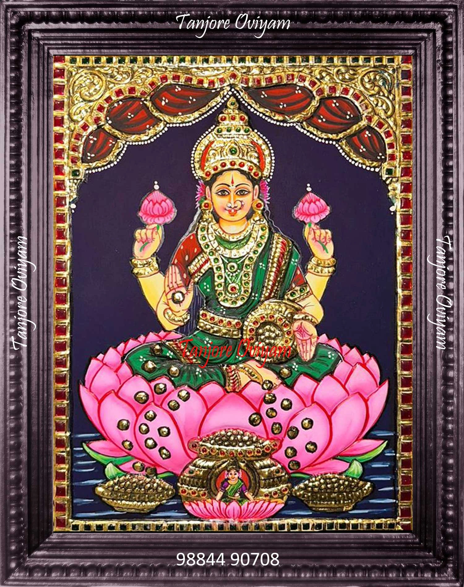 Goddess Mahalkshmi Tanjore painting